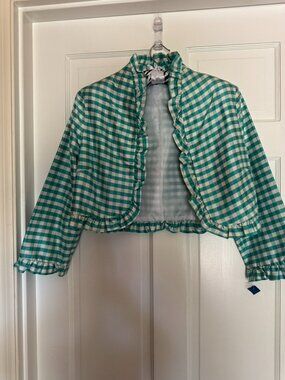 Connie Roberson Ruffled, Cropped Jacket